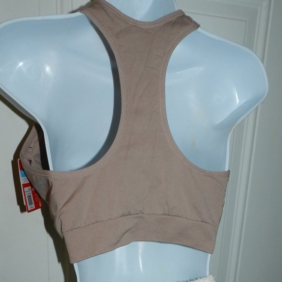 Puma Women's Plus Active Big Logo Sports Bra Taupe - Picture 7 of 11